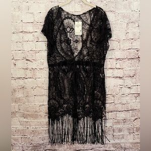 NWT COSTYLEEN WOMEN’S LACE BEACH COVERUP KIMONO Large (B-48)